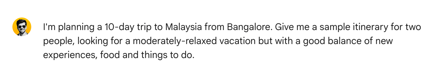 I Planned a Trip to Malaysia using Google Gemini
